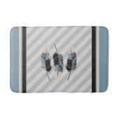 Veters in Cream, Grey en Blue Badmat (Voorkant)