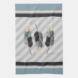 Veters in Cream, Grey en Blue Theedoek