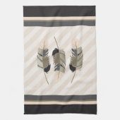 Veters in Cream, Grey en Brown Theedoek (Verticaal)