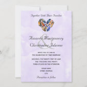 Veters in een hartvorm bruiloft kaart (Voorkant)