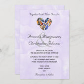 Veters in een hartvorm bruiloft kaart (Voorkant / Achterkant)