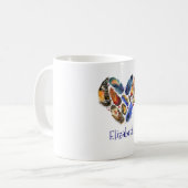 Veters in een hartvorm Waterverf op maat Koffiemok (Voorkant links)