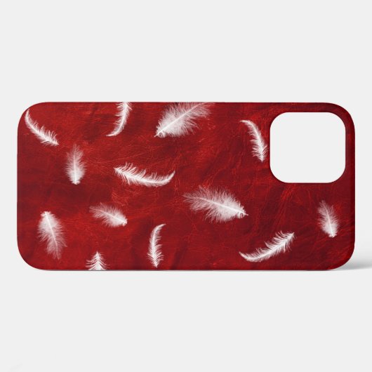 Veters op rood leder Case-Mate iPhone case (Achterkant (horizontaal))
