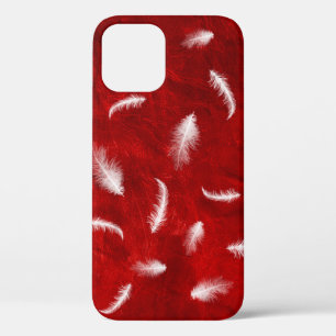 Veters op rood leder Case-Mate iPhone case