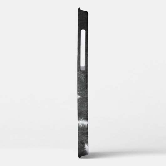 Veters op zwart leder Case-Mate iPhone case (Achterkant / Links)