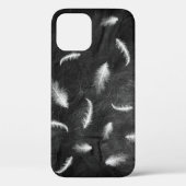 Veters op zwart leder Case-Mate iPhone case (Achterkant)