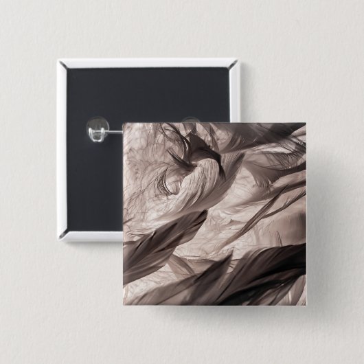 Veters Vierkante Button 5,1 Cm (Voorkant /achterkant)