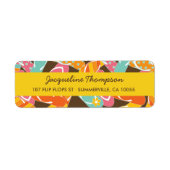 vetfatin Zomer Teenslippers Party Adresetiketten Etiket (Voorkant)