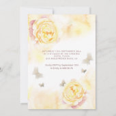 Vetflorale peony lieftientienmaal uitgenodigd kaart (Achterkant)