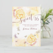 Vetflorale peony lieftientienmaal uitgenodigd kaart (Staand voorkant)