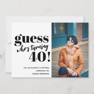 Vetfoto 40e verjaardag kaart