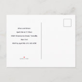 Vetfoto 40e verjaardag uitnodiging briefkaart (Achterkant)