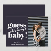 Vetfoto Zwangerschap Aankondiging Kaart (Voorkant / Achterkant)