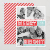 Vetfusiekaart en heldere fotokaart feestdagenkaart (Voorkant / Achterkant)