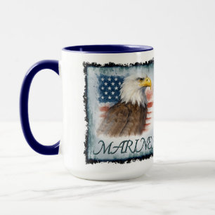 VetGearHQ.com Marine Corps Veteraan Logo Embleem Mok