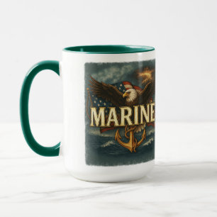 VetGearHQ.com Marine Corps Veteraan Logo Embleem Mok