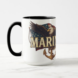 VetGearHQ.com Marine Corps Veteraan Logo Embleem Mok
