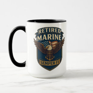 VetGearHQ.com Marine Corps Veteraan Logo Embleem Mok