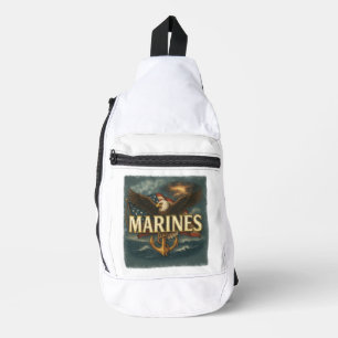 VetGearHQ.com Marine Corps Veteraan Logo Embleem Sling Bag