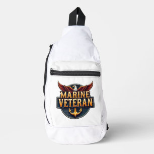 VetGearHQ.com Marine Corps Veteraan Logo Embleem Sling Bag