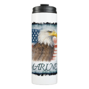 VetGearHQ.com Marine Corps Veteraan Logo Embleem Thermosbeker
