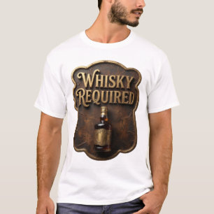 Vetgedrukt Goud WHISKY NODIG Print T-shirt