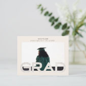 vetgedrukt script afstuderen aankondiging foto (Staand voorkant)