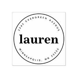 Vetgedrukte aangepaste naam Klassiek Rubberstempel