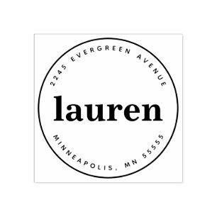 Vetgedrukte aangepaste naam Klassiek Rubberstempel