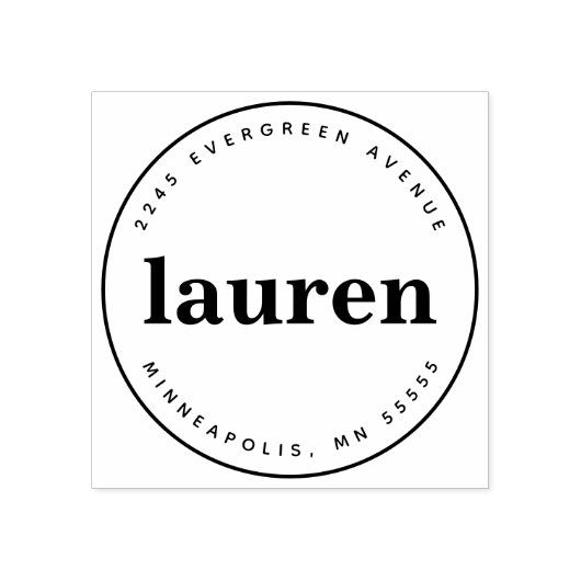 Vetgedrukte aangepaste naam Klassiek Rubberstempel (Afrduk)