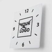 Vetgedrukte aangepaste zakelijke Logo op grijs Vierkante Klok (Hoek)