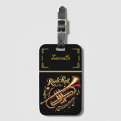 Vetgedrukte aantekeningen Trompet Bagagelabel (Voorkant (verticaal))