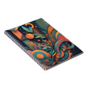 Vetgedrukte Abstracte afbeelding – Levendige geome Notitieboek (Rechterzijde)