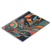 Vetgedrukte Abstracte afbeelding – Levendige geome Notitieboek (Linkerzijde)