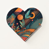 Vetgedrukte Abstracte afbeelding – Levendige geome Notitieboek (Achterkant)