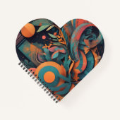 Vetgedrukte Abstracte afbeelding – Levendige geome Notitieboek (Voorkant)