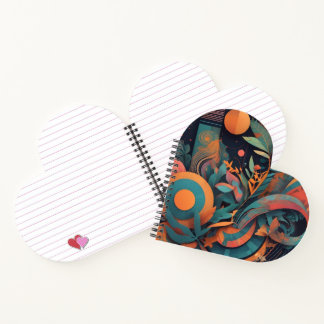 Vetgedrukte Abstracte afbeelding – Levendige geome Notitieboek