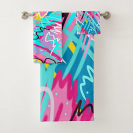 Vetgedrukte Abstracte afdrukken Bad Handdoek
