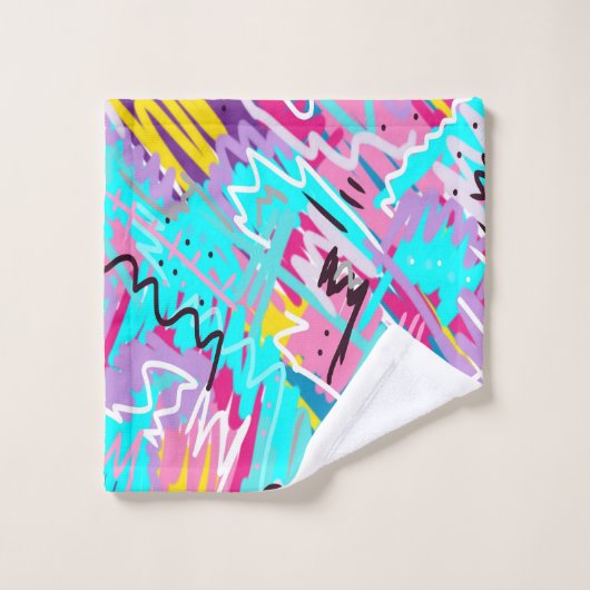 Vetgedrukte Abstracte afdrukken Bad Handdoek (Wasdoekje)