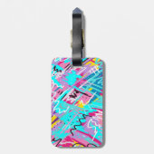 Vetgedrukte Abstracte afdrukken Bagagelabel (Achterkant verticaal)