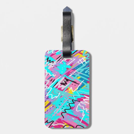 Vetgedrukte Abstracte afdrukken Bagagelabel (Achterkant verticaal)