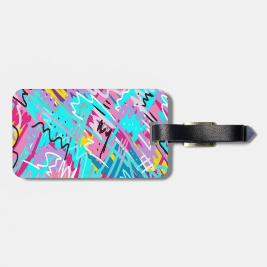 Vetgedrukte Abstracte afdrukken Bagagelabel (Achterkant horizontaal)