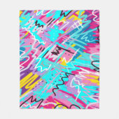 Vetgedrukte Abstracte afdrukken Fleece Deken (Voorkant)