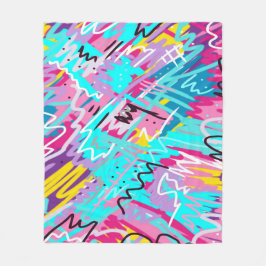 Vetgedrukte Abstracte afdrukken Fleece Deken