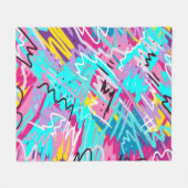 Vetgedrukte Abstracte afdrukken Fleece Deken (Voorkant (Horizontaal))