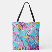 Vetgedrukte Abstracte afdrukken Tote Bag (Achterkant)