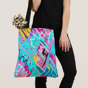 Vetgedrukte Abstracte afdrukken Tote Bag