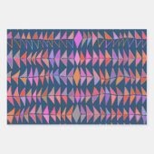 Vetgedrukte Abstracte geometrische gekleurde drieh Inpakpapier Vel (Voorkant 3)