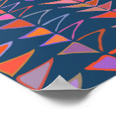 Vetgedrukte Abstracte geometrische gekleurde drieh Poster (Hoek)
