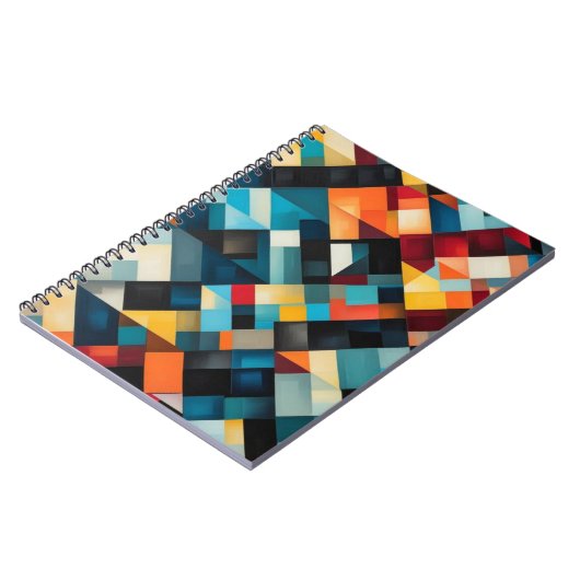 Vetgedrukte Abstracte geometrische patroonkunst Notitieboek (Linkerzijde)